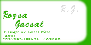 rozsa gacsal business card
